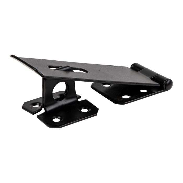 BULK PACK 10 X KAUFMANN HASP & STAPLE 90MM H/DUTY BLACK JAP
