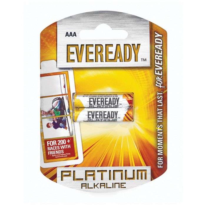 BULK PACK 20 X EVEREADY PLATINUM ALKALINE BATTERY LR03 AAA 2 PACK
