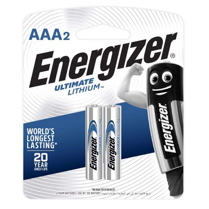 ENERGIZER ULTI-LITH BATTERY AAA 1.5V 2PK