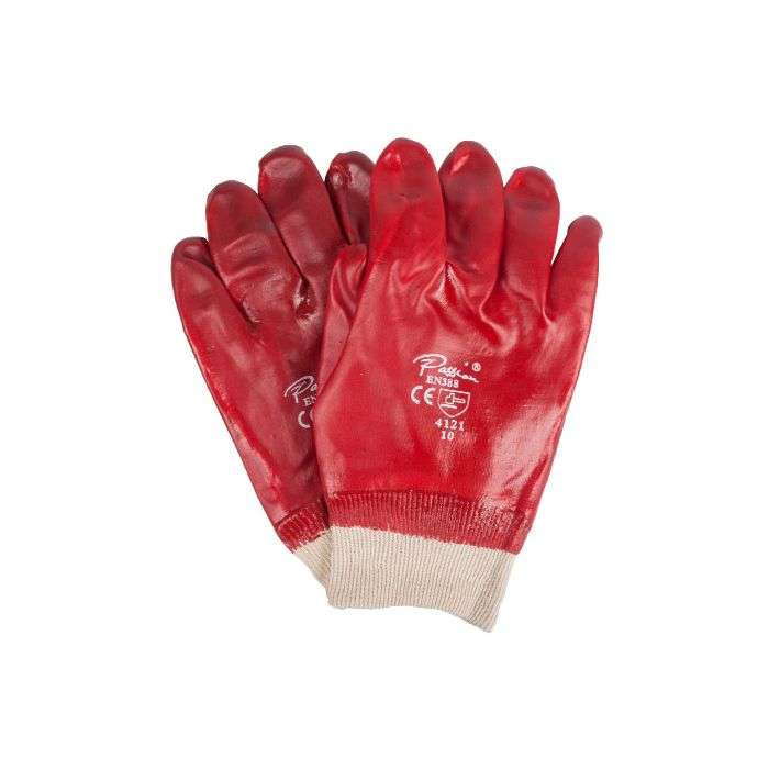GLOVE PVC KNITTED WRIST