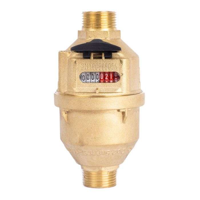 WATER METER 20MM PISTON TYPE BRASS