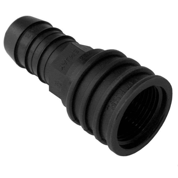 EMJAY ADAPTOR FEMALE 20MMX3/4 INCH BLACK