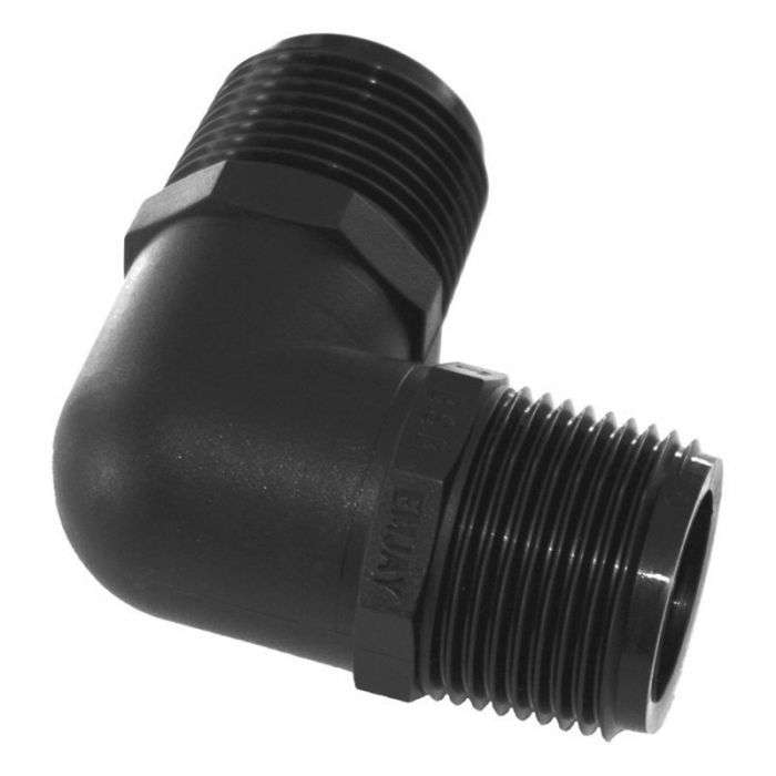 EMJAY POLY MALE THREADED ELBOW 1-1/2 INCH