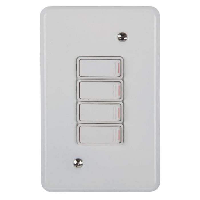 ZAP LIGHT SWITCH STEEL 4L