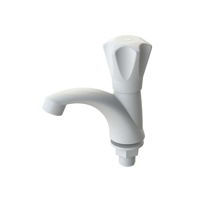 PRO CLOSE PILLAR TAP 15MM WHITE