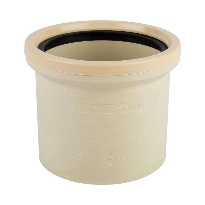 POLYPROP SOCKET UG SOLVENT/RING 110MM SATAS