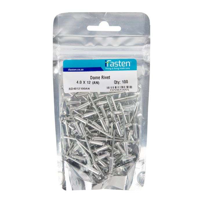 IFASTEN RIVET DOME 4.0MMX12MM 100 PP