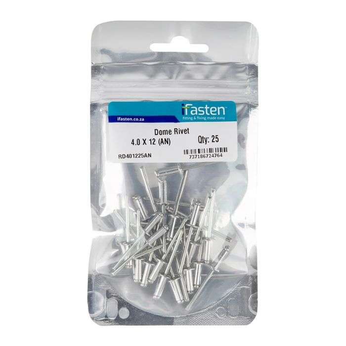 IFASTEN RIVET DOME 4.0MMX12MM 25 PP