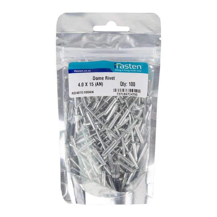 IFASTEN RIVET DOME 4.0MMX15MM 100 PP