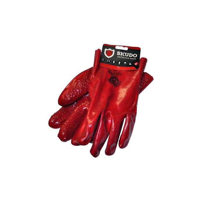 SKUDO GLOVES HEAVY DUTY ROUGH PALM OPEN CUFF