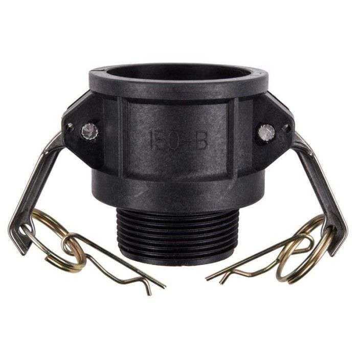 CAMLOCK PP TYPE B FEMALE COUPLER X MALE BSP 80MM