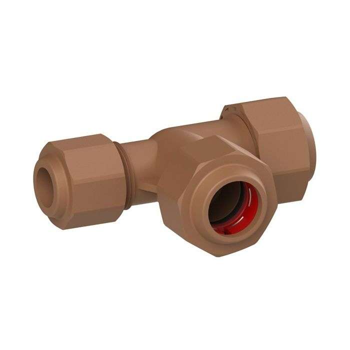 UNITWIST TEE END RED CXCXC 22X15X22MM