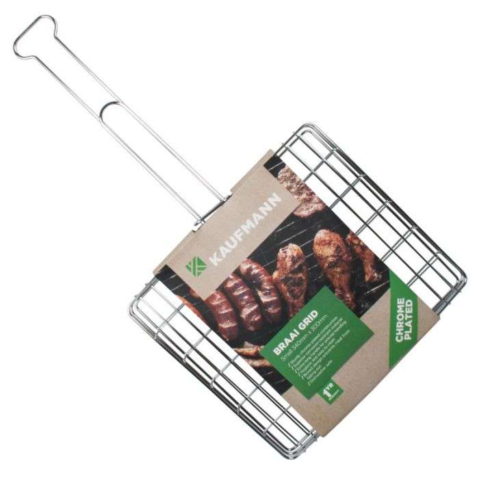 KAUFMANN BRAAI GRID CHR/PLATED BOX SMALL 34CMX30CM