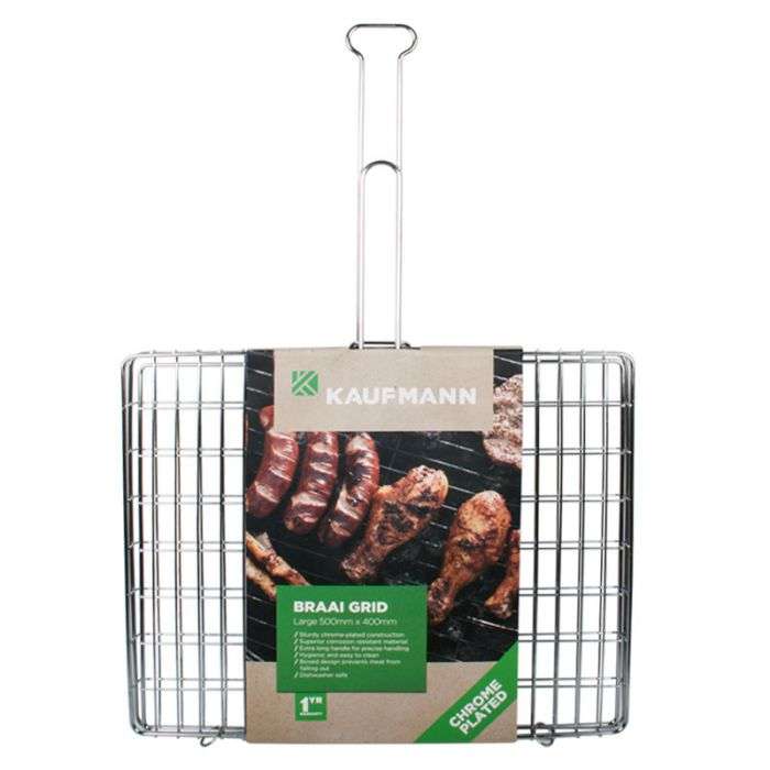 KAUFMANN BRAAI GRID CHR/PLATED BOX LARGE 50CMX40CM