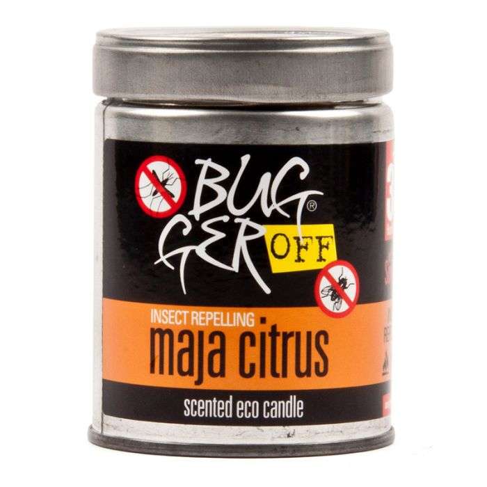 BULK PACK 6 X BUGGER OFF ECO SCENTED CANDLE MAJA CITRUS