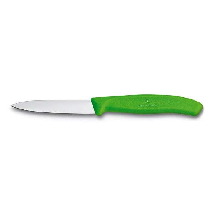 VICTORINOX PARING KNIFE PLAIN 8CM GREEN