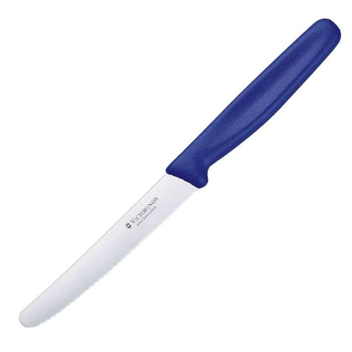 VICTORINOX TABLE KNIFE SERRATED 11CM BLUE