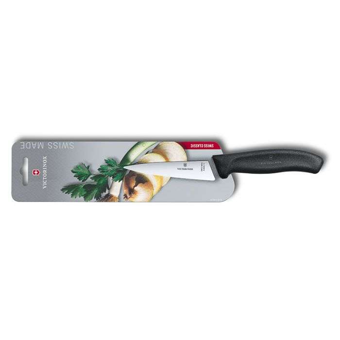 VICTORINOX KITCHEN KNIFE 12CM BLACK BLISTER PACK
