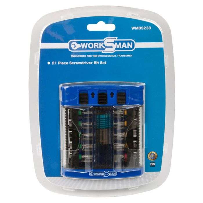 WORKSMAN SCREWDRIVER BIT SET 21 PIECE