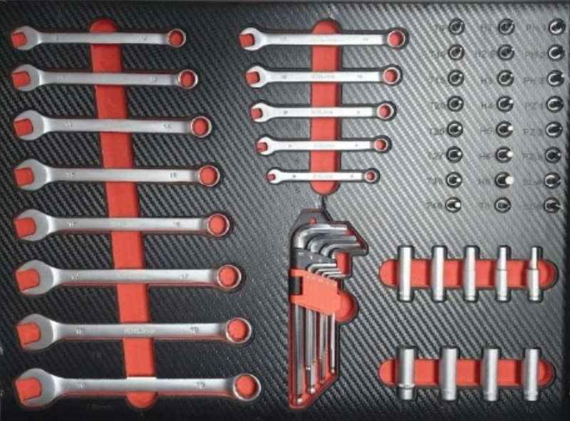 6 DRAWER ROLLER TOOL CABINET ON CASTORS WITH 184PC OF STOCK