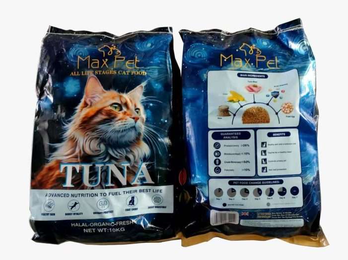 MaxPet 10kg Cat Dry Food Halal Organic Fresh - Tuna Flavor - All Life Stages