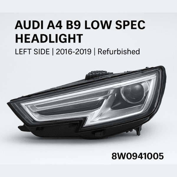 Audi A4 B9 Low Spec Headlight Left Side (Refurbished OEM) - 8W0941005