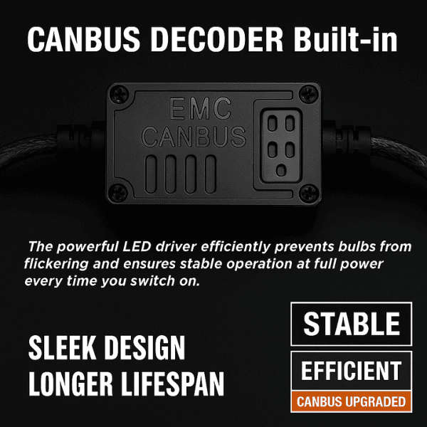 D18 H4 CANBUS ERROR FREE 55W WHITE LED KIT 6000K