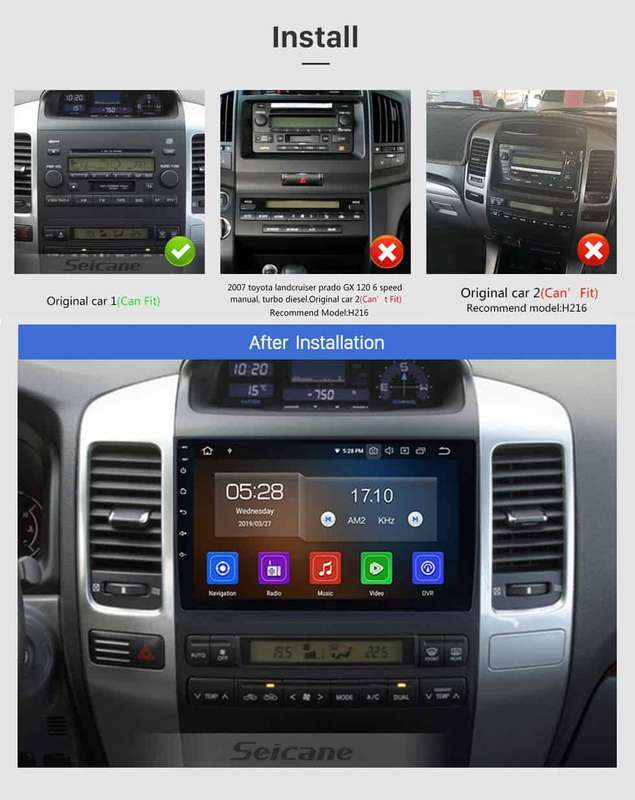 Toyota Prado 2002- 2009 Android Multimedia System with Car Play and Android Auto