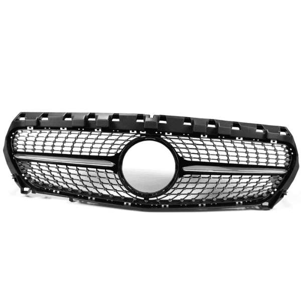 Mercedes Benz W117 CLA Class 2014-2016 Diamond Black Front Bumper Grill - 1178801503