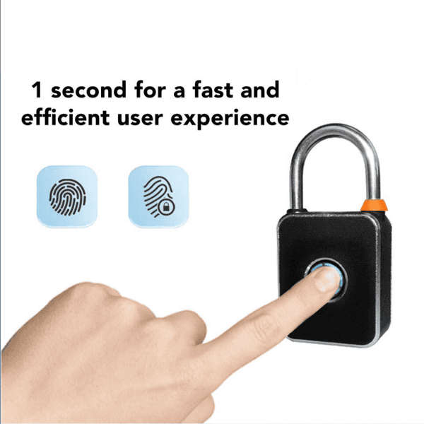 Mini Fingerprint Smart Padlock - Black