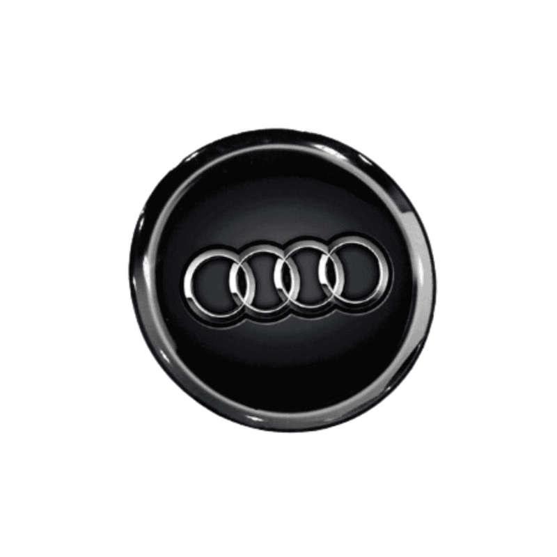 Audi 68mm Wheel Cap Hub - Black 8D0601170