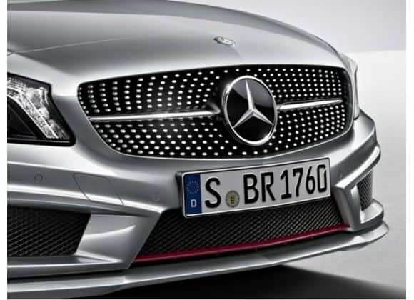 MERCEDES BENZ NEW A CLASS W176 FRONT DIAMOND BLACK GRILLE A17688020839040 - No Badge