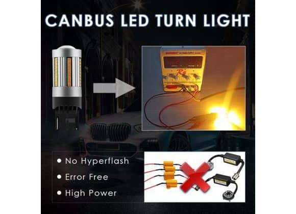 CANBUS - 7440 LED TURN SIGNAL INDICATOR BULBS AMBER COLOUR SET OF 2