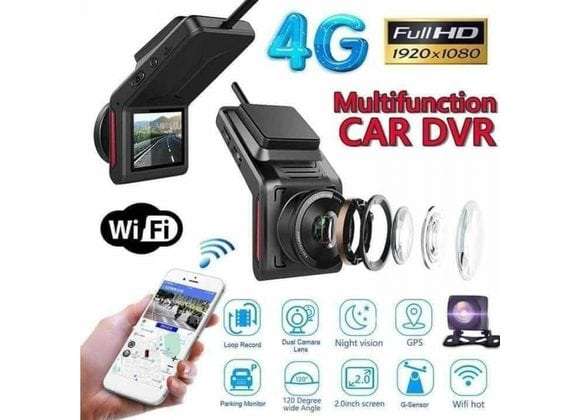 DVR DUAL DASH CAM WITH WIFI 4G LTE AND LIVE TRACK MONITORING