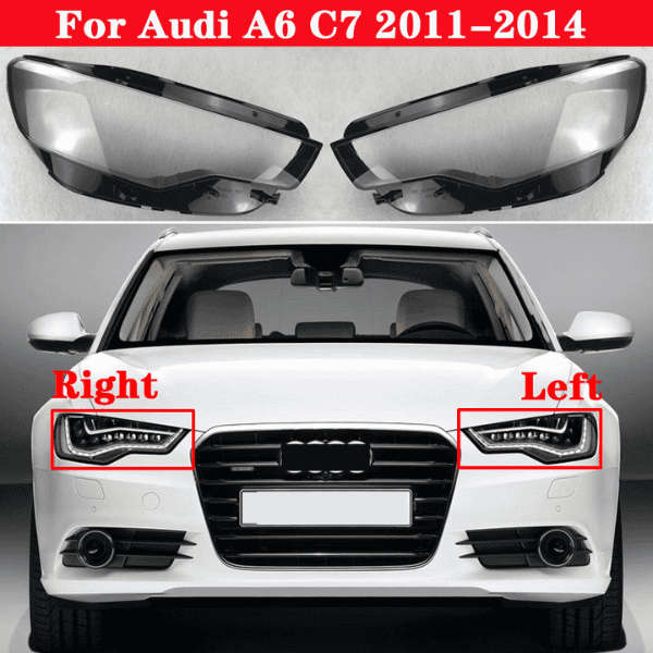 Audi A6 C7 11-14 Headlight Replacement Lens 4GO941005DDZ - Left Side