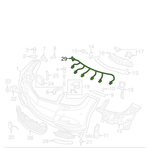 Mercedes Benz Pdc Harness For W204 C Class 2011-2013 - 2044400035