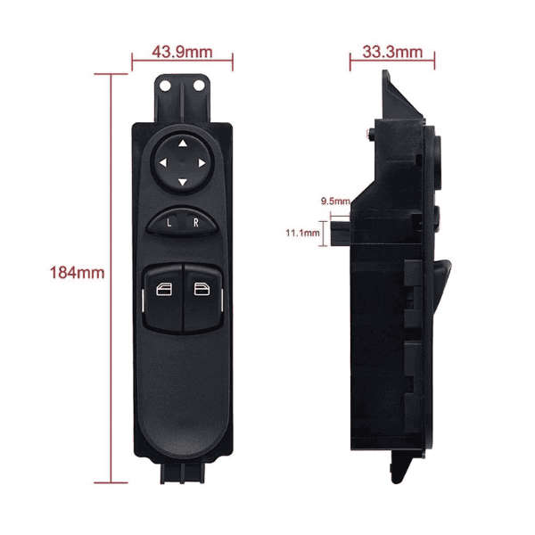 Master Power Window Mirror Switch Compatible Viano Vito W639 2003-2012 A6395450913