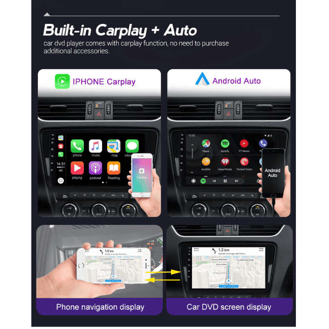 10.1-inch Android 14 GPS Head Unit with CarPlay Support for Hyundai Staria H1 (2021-2024