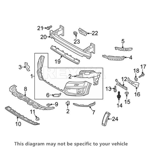 Fender Liner Splash Shield Bumper Cover Screw for Audi Vehicles - 8W0805121 Set of 5