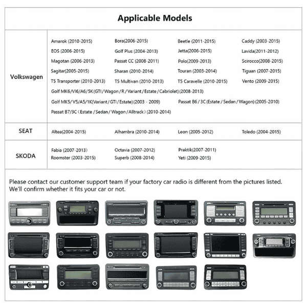 VW Android Navigation Unit CarPlay Android Auto 2GB 32GB 2024 Model