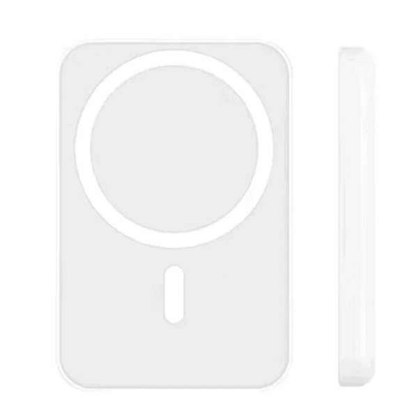 Magsafe 5000Mah 9mm Ultra Slim Magnetic Wireless Power Bank - Silver Colour