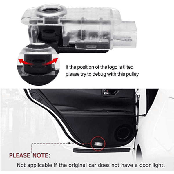 Audi Car Door LED Logo Lights  - Set of 2