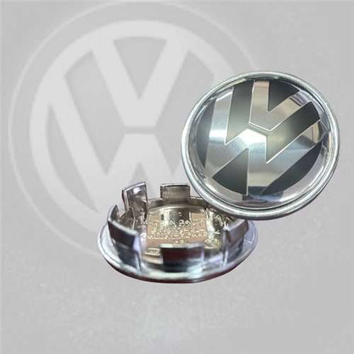 CENTRE WHEEL CAP 65MM COMPATIBLE WITH VW - 3B7601171 (Silver Trim)