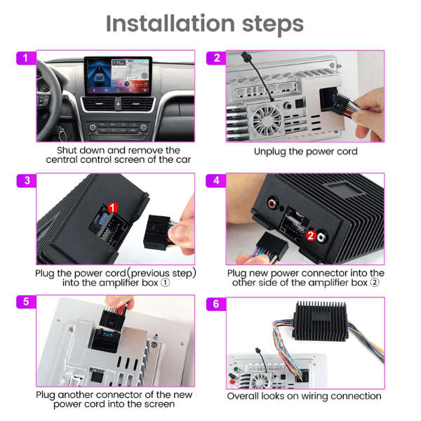 High-Powered MCX 4 Channel Amplifier compatible with Android Radios