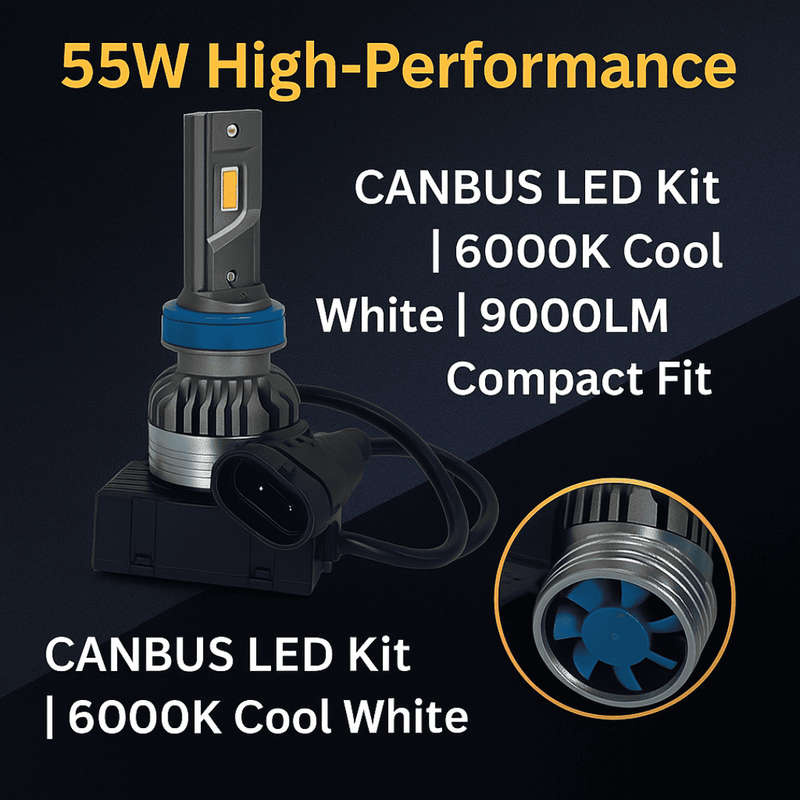 D18 H11 LED Headlight Bulbs Canbus Kit - Set of 2