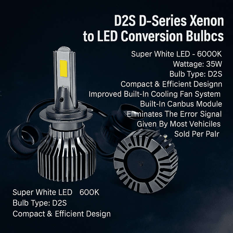 D2S 6000K D-Series LED Bulbs - Set of 2