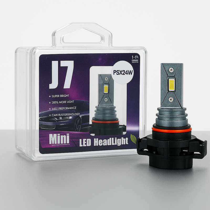 Super Bright Mini LED Fog Light Bulbs (White) 2 Pieces - PSX24W