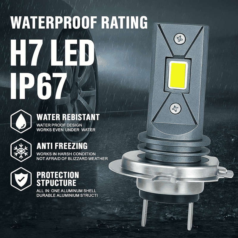J7 H7 LED Light Bulbs  6500K Cool White | Set of 2