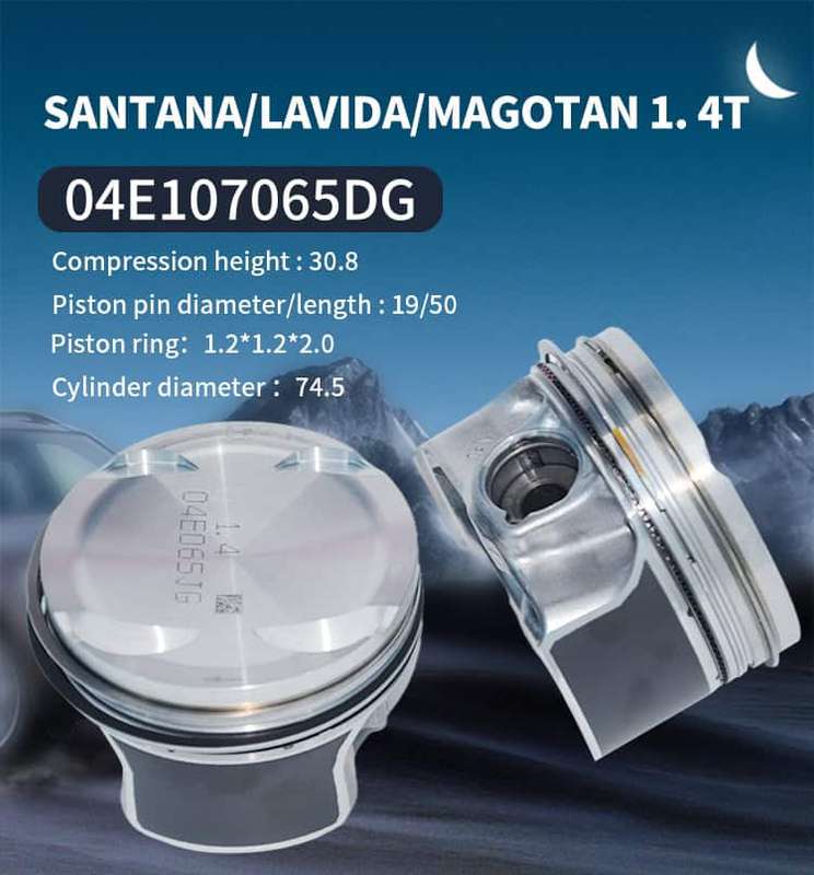 Pistons for Audi VW 04E107065DG 04E107065GF 04E107065EJ 04E107065GL EA211 1.4 CMBA CXSA CZCA 74.5...