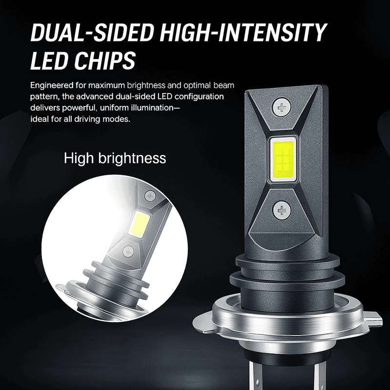 J7 H7 LED Light Bulbs  6500K Cool White | Set of 2